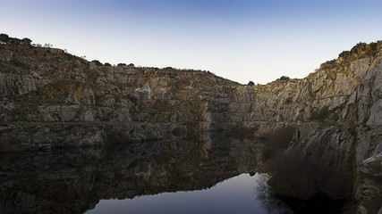 Tranquil lake or quarry