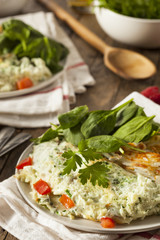 Healthy Spinach Egg White Omelette