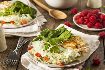 Healthy Spinach Egg White Omelette