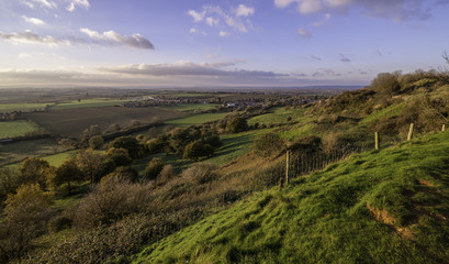 Fototapeta na wymiar View from Ham Hill near Yeovil in Somerset