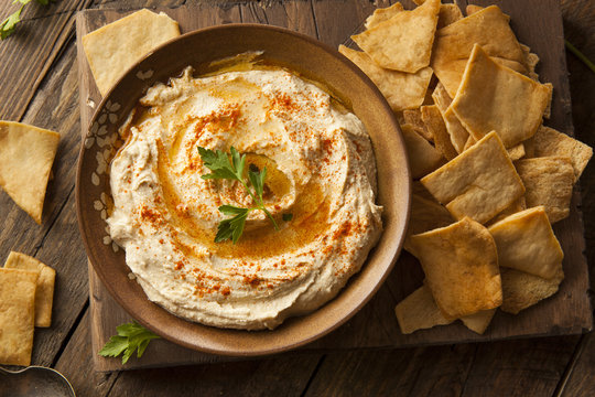 Fototapeta Healthy Homemade Creamy Hummus