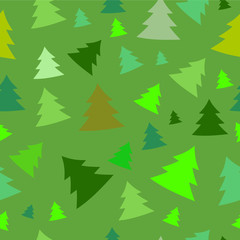 Christmas tree repetitive pattern vector