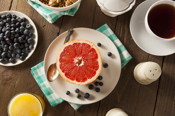 Healthy Organic Grapefruit for Breakfast