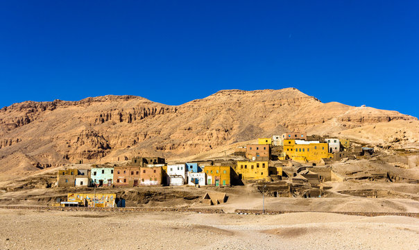 Egyptian village in the desert near Luxor