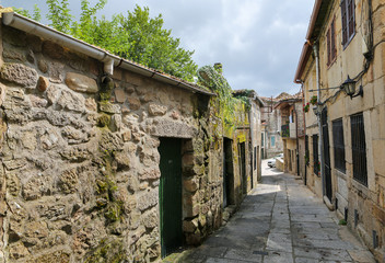 Fototapeta na wymiar Old street in Tui, Galicia, Spain