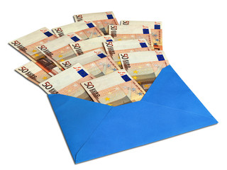 Euro in an envelope