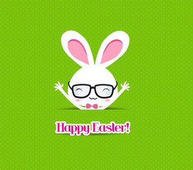 happy easter bunny greeting card