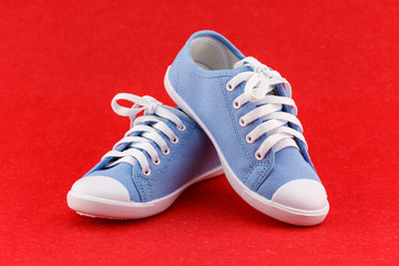 Blue kid shoe