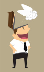 businessman discharge brain