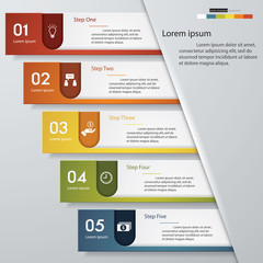 Design clean number banners template. Vector.