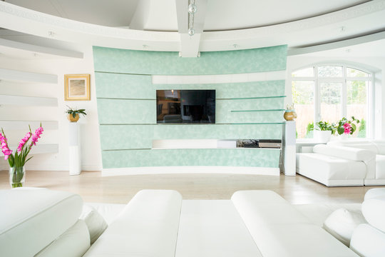 Plasma TV in elegant luxury interior