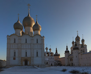 Fototapeta na wymiar Orthodox church with domes