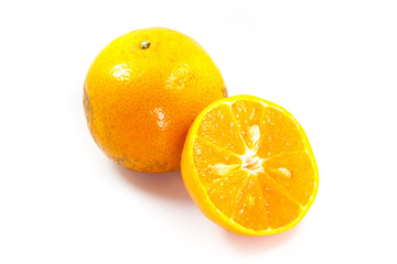 Orange fruit isolated on white background