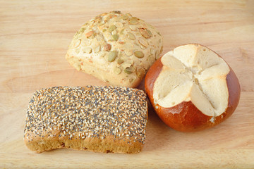 Stock image if fresh bread rolls from the bakers