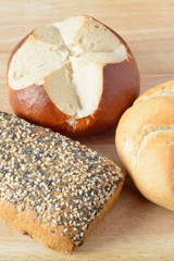 Stock image if fresh bread rolls from the bakers