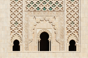 Morocco. Detail of Hassan II Mosque in Casablanca © Alexmar
