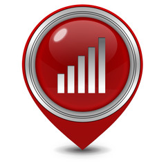 signal pointer icon on white background