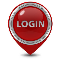 login pointer icon on white background