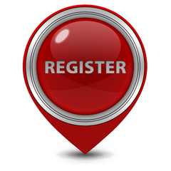 register pointer button on white background