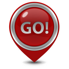 go pointer icon on white background