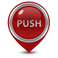 push pointer icon on white background