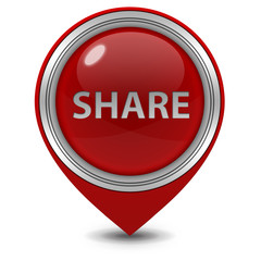 share pointer icon on white background
