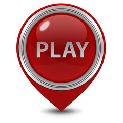 play pointer icon on white background