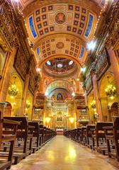 interior of the Basilica de la Merce. Barcelona. Spain.