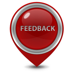 Feedback pointer icon on white background