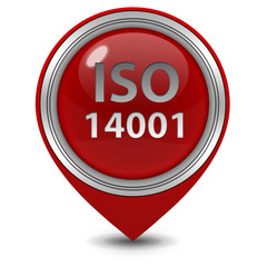 Iso 14001 pointer icon on white background