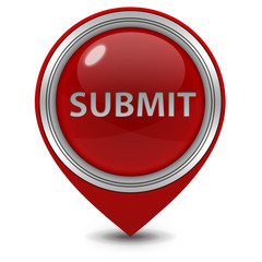 Submit pointer icon on white background