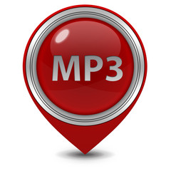 MP3 pointer icon on white background