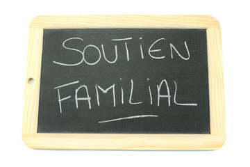 Obraz premium ardoise soutien familial