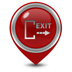 Exit pointer icon on white background