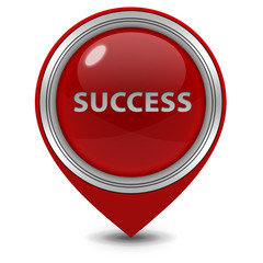 Success pointer icon on white background