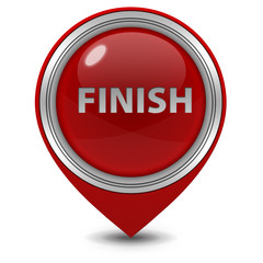 Finish pointer icon on white background
