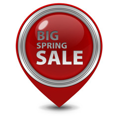 Spring sale pointer icon on white background