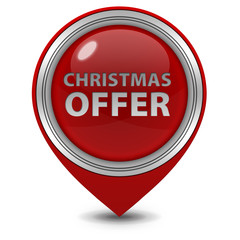 Christmas offer pointer icon on white background