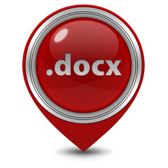 .docx pointer icon on white background