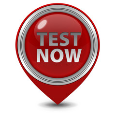 Test now pointer icon on white background