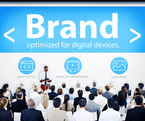 Business People Brand Branding Presentation Seminar Concept