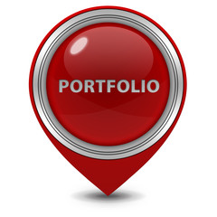 Porfolio pointer icon on white background