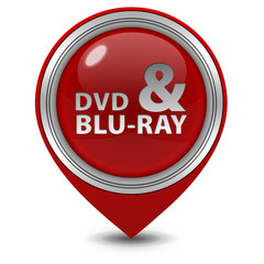 Dvd and bluray pointer icon on white background