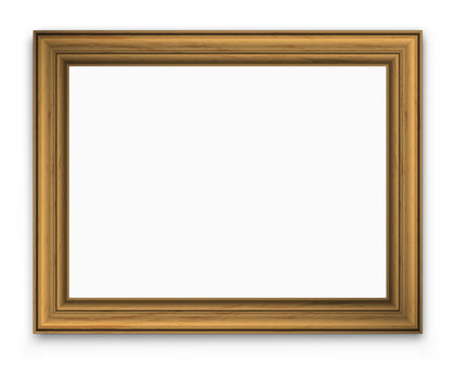 picture gold vintage frame with  transparent shadow, vector
