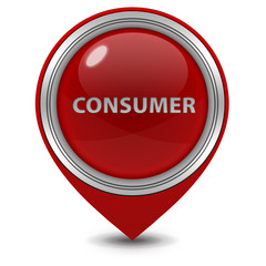 Consumer pointer icon on white background