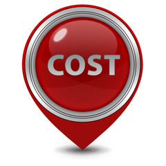 Cost pointer icon on white background