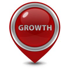 Growth pointer icon on white background