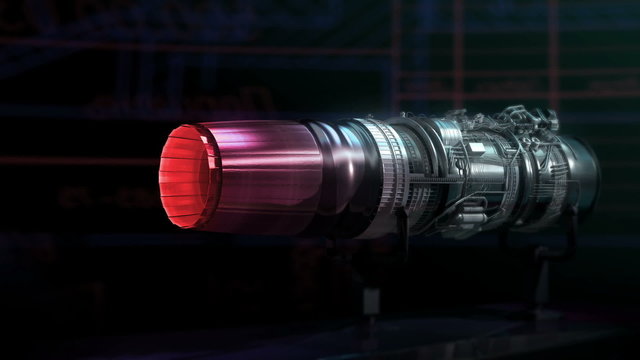 Turbojet Engine Aerodynamics Thrust Test Black Jet
