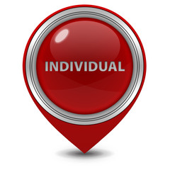 Individual pointer icon on white background