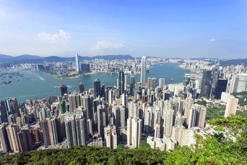 skyline and cityscape of modern city,hong kong.